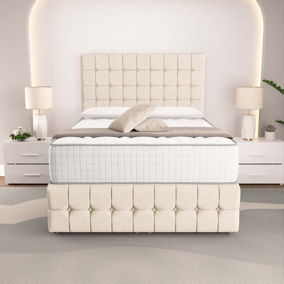 Rio Ottoman Divan Bed - Cream Naples