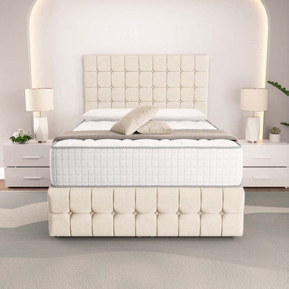 Rio Ottoman Divan Bed - Cream Naples