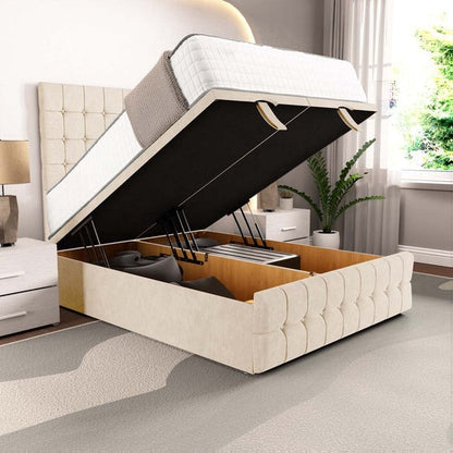 Rio Ottoman Divan Bed - Cream Naples