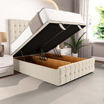 Rio Ottoman Divan Bed - Cream Plush Velvet