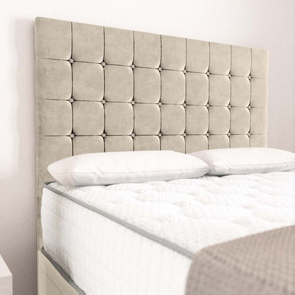 Rio Ottoman Divan Bed - Cream Plush Velvet