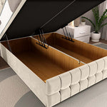 Rio Ottoman Divan Bed - Cream Plush Velvet