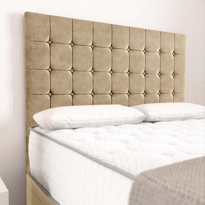 Rio Ottoman Divan Bed - Mink Plush Velvet