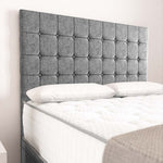 Rio Ottoman Divan Bed - Silver Chenille