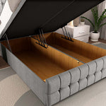 Rio Ottoman Divan Bed - Silver Linoso