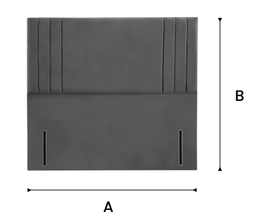 Rome Floor Standing Headboard - Silver Linoso dimensions