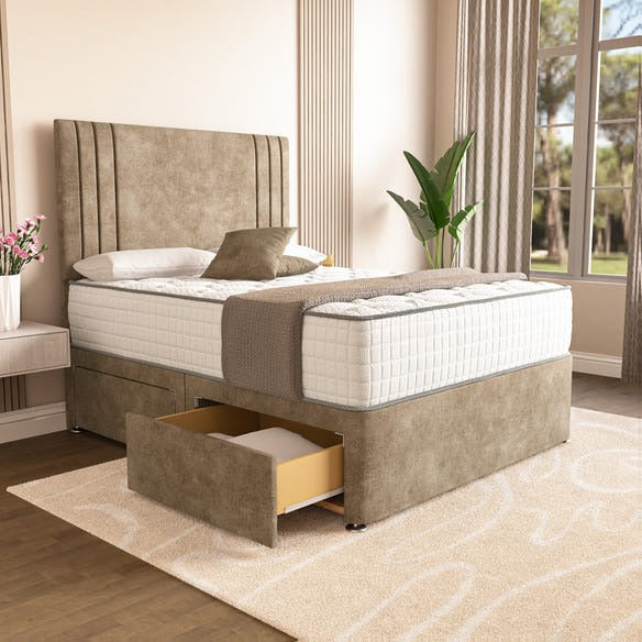 Rome Divan Bed - Mink Coniston