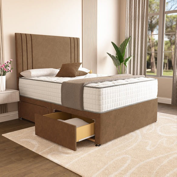 Rome Divan Bed - Mink Naples
