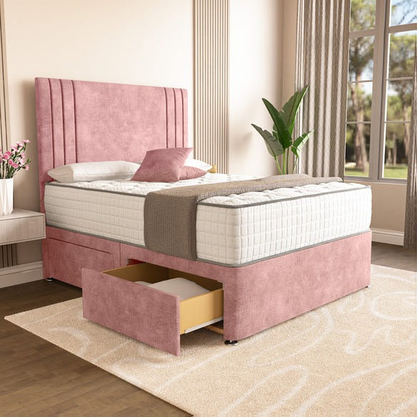 Rome Divan Bed - Pink Coniston