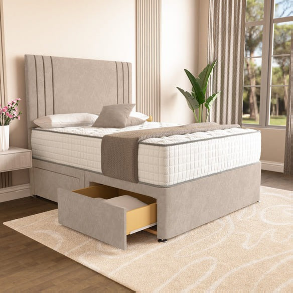 Rome Divan Bed - Seal Grey Naples