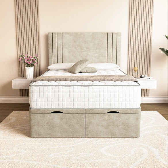 Rome Ottoman Divan Bed - Almond Coniston
