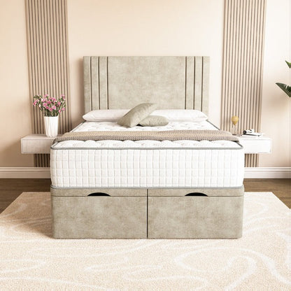 Rome Ottoman Divan Bed - Almond Coniston