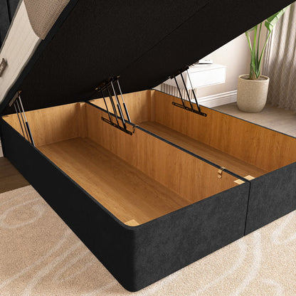 Rome Ottoman Divan Bed - Black Naples