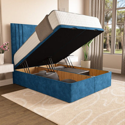 Rome Ottoman Divan Bed - Blue Coniston