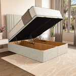 Rome Ottoman Divan Bed - Cream Chenille