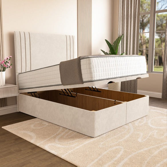 Rome Ottoman Divan Bed - Cream Naples