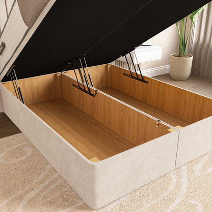 Rome Ottoman Divan Bed - Cream Naples