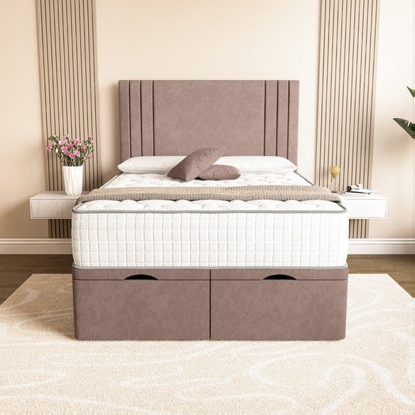 Rome Ottoman Divan Bed - Mauve Naples