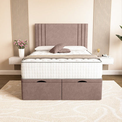 Rome Ottoman Divan Bed - Mauve Naples