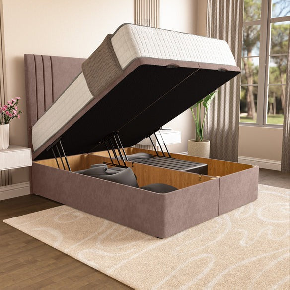 Rome Ottoman Divan Bed - Mauve Naples