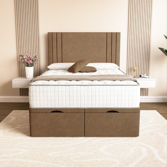 Rome Ottoman Divan Bed - Mink Naples