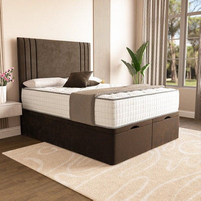 Rome Ottoman Divan Bed - Mocca Plush Velvet