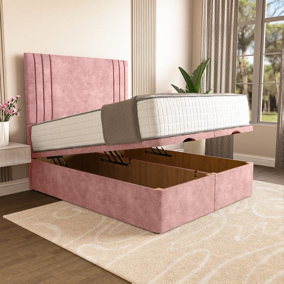 Rome Ottoman Divan Bed - Pink Coniston