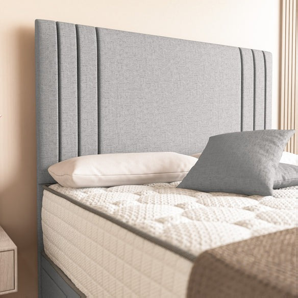 Rome Ottoman Divan Bed - Silver Linoso