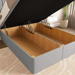 Rome Ottoman Divan Bed - Silver Linoso