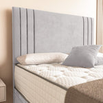 Rome Ottoman Divan Bed - Silver Plush Velvet