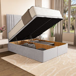 Rome Ottoman Divan Bed - Silver Plush Velvet