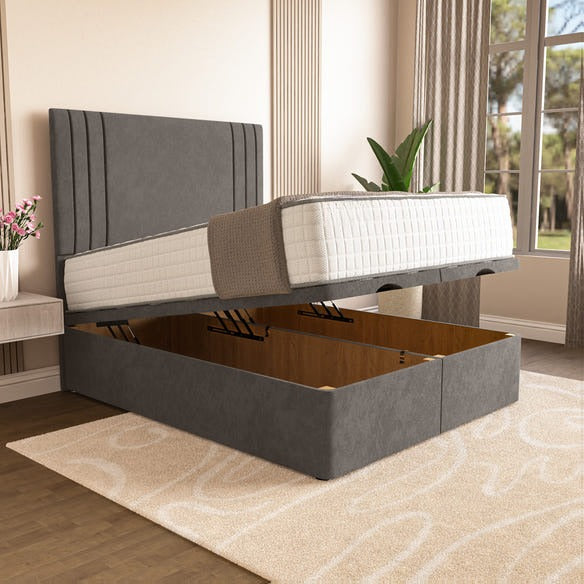 Rome Ottoman Divan Bed - Slate Grey Naples