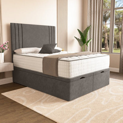 Rome Ottoman Divan Bed - Slate Grey Naples