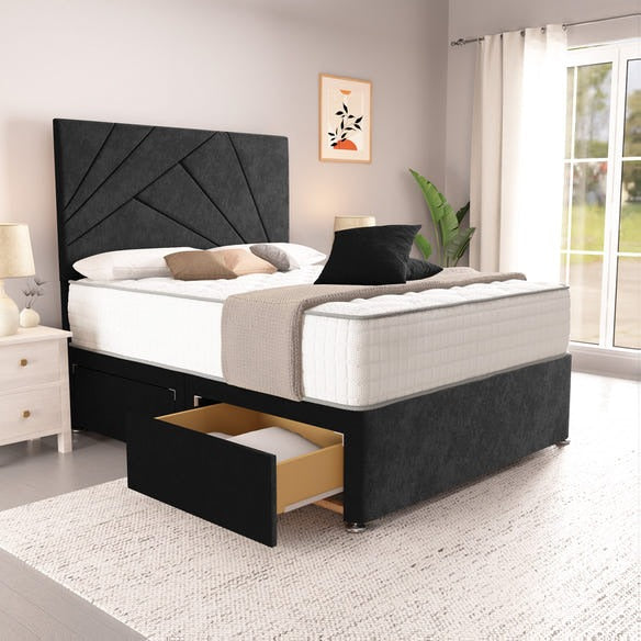 San Diego Divan Bed - Black Naples