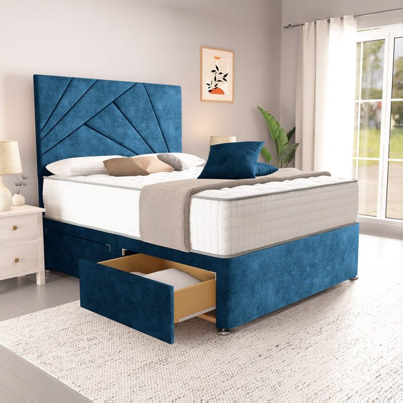 San Diego Divan Bed - Blue Coniston