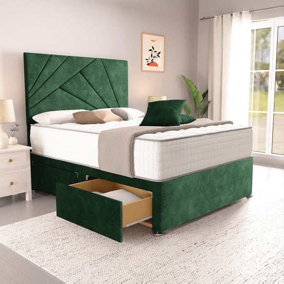 San Diego Divan Bed - Emerald Coniston