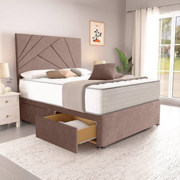 San Diego Divan Bed - Mauve Naples