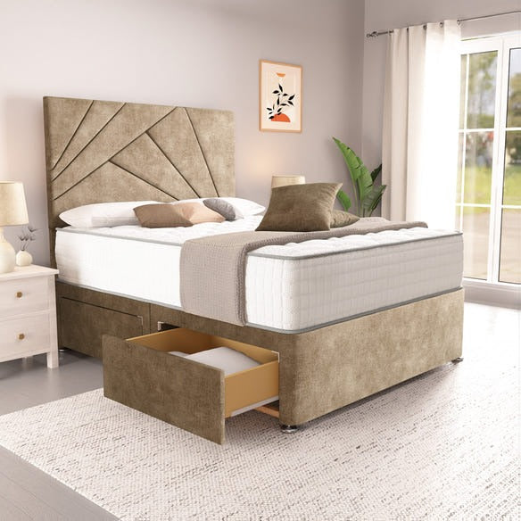 San Diego Divan Bed - Mink Coniston