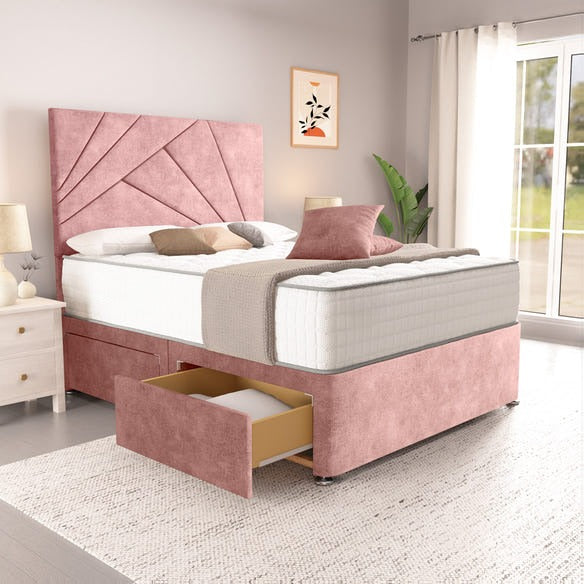 San Diego Divan Bed - Pink Coniston