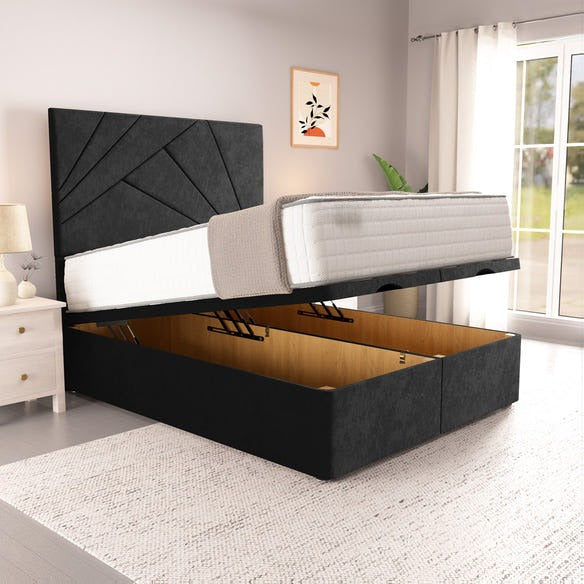 San Diego Ottoman Divan Bed - Black Naples