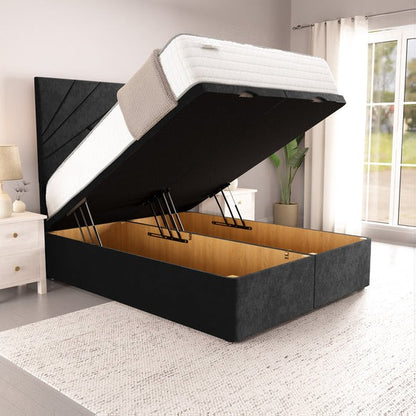 San Diego Ottoman Divan Bed - Black Naples