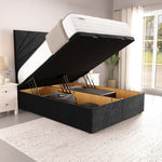 San Diego Ottoman Divan Bed - Black Naples
