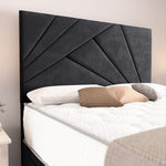 San Diego Ottoman Divan Bed - Black Plush Velvet
