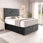 San Diego Ottoman Divan Bed - Charcoal Coniston