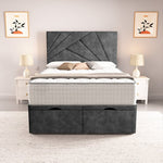 San Diego Ottoman Divan Bed - Charcoal Coniston