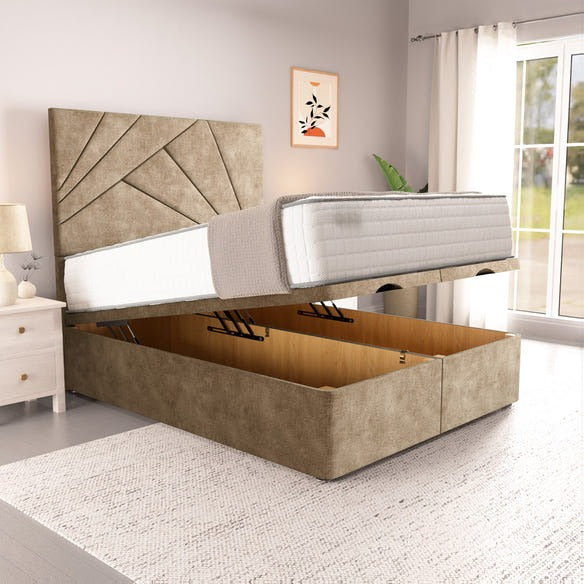 San Diego Ottoman Divan Bed - Mink Coniston