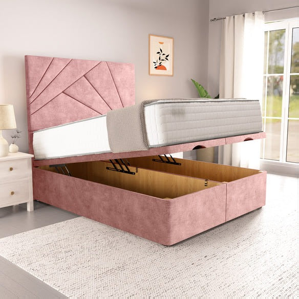 San Diego Ottoman Divan Bed - Pink Coniston
