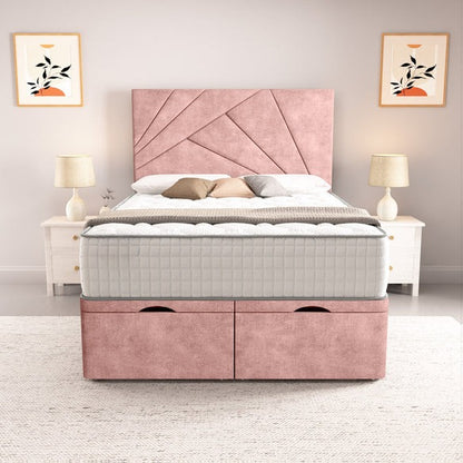 San Diego Ottoman Divan Bed - Pink Coniston
