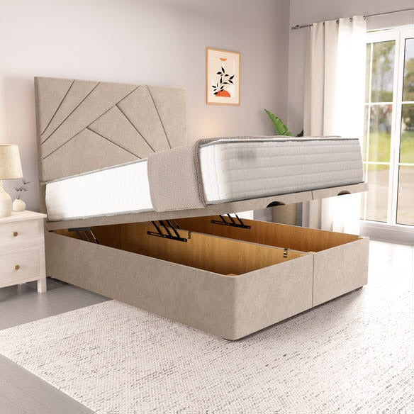 San Diego Ottoman Divan Bed - Seal Grey Naples