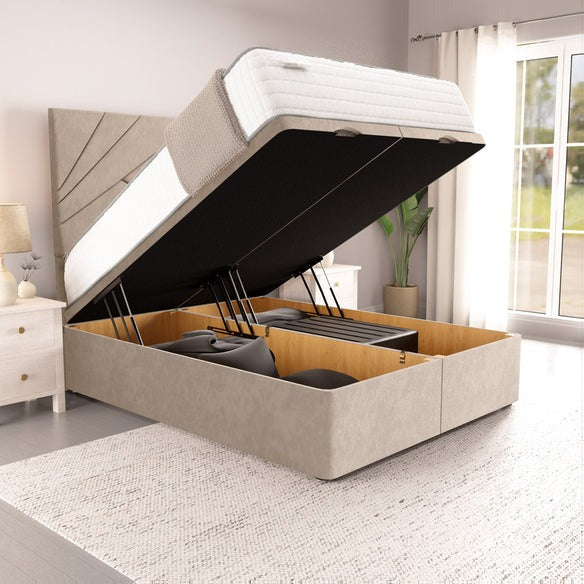 San Diego Ottoman Divan Bed - Seal Grey Naples
